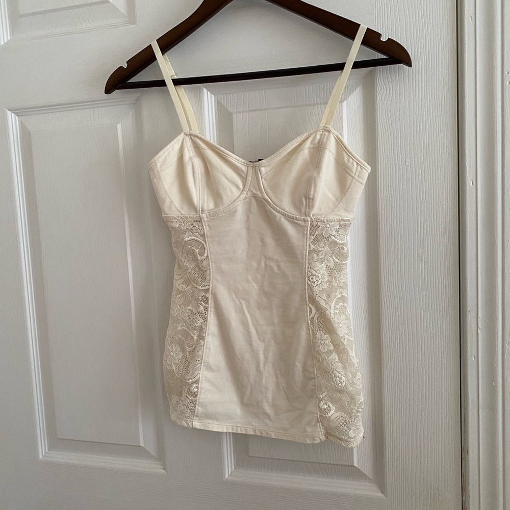 Talula Bustier Top with Lace Side Inlays